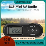 Lcd Digital Display Mini Pocket Radio Retro Rechargeable FM Player Receiver