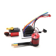 HUIOP 1/10 RC car Motor 3650 Brushless Motor 3600KV Waterproof Motor 60A ESC T Plug 25KG Servo for 1