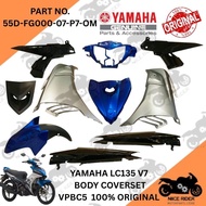 Yamaha LC 135 V7 model cover set with sticker blue VPBC5 100% original 55D-F0000-07-P7-0M