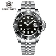มีสต็อกในประเทศไทย นาฬิกาผู้ชาย นาฬิกากีฬาผู้ชาย SteelDive 1953 Automatic diver watch 300m waterproo