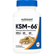 Nutricost K-66 Ashwagandha Root Extract 600mg, 60 Veggie Caps - 5% Withanolides - with BioPerine - F