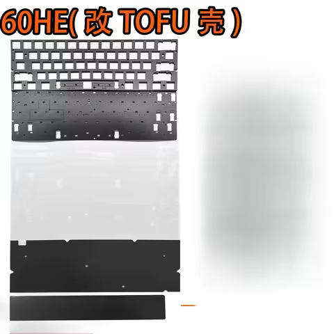 Foam pack for TOFU60 case for Wooting 60HE layout keyboard use PORON plate foam IXPE pad bottom case