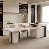 Italian Modern Simple Table Island   Household retractable large apartment open kitchen island table