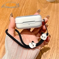 for Sony WF-C510 Case Transparent Soft Case Cute Puppy Lanyard Suitable for Sony WF-C510 Shockproof 