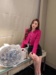 jkn784 💓💗 เสื้อคลุมผ้าทวีตccบ่าเสริมฟองน้ำ ติดกระดุมสวยมีซับในอย่างดี ใส่สวยดูดีสุดๆค่า