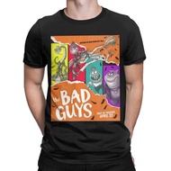 Men's 100% Cotton Round-Neck Short-Sleeve T-Shirt with 【The Bad Guys  2】Cartoon Print