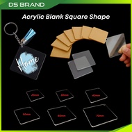 DIY Square Acrylic Keychain Square Acrylic DIY Shape Keychain DS Brand/