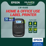Epson LW-K400 Portable Handheld Label Printer with Adapter Barcode Laminted Sticker Tape similar PT-