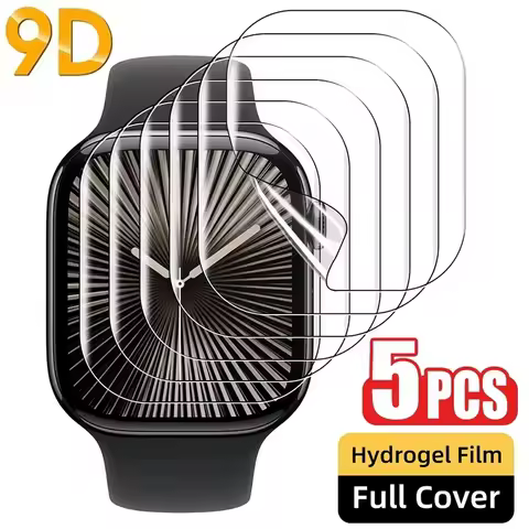 5PCS TPU Hydrogel Film For Apple Watch 9 5 6 10 3 2 1 40MM 44MM 42MM 46MM Screen Protector for Apple