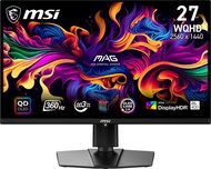 MSI MAG 271QPX QD-OLED, 27 OLED Gaming Monitor, 2560 x 1440 (QHD), OLED 0.03ms Response time, 360Hz, True Black HDR 400, HDMI, DP Port, USB Type C, Tilt, Height Adjustment - 3 Yrs Warranty