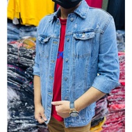 Slim Men Denim Jeans Jacket Men Clothes Cowboy Male Jacket Jaket Denim Lelaki Men Jeans Outerwear💥🥰🥰