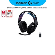 Logitech G535 LIGHTSPEED Wireless Gaming Headset - Lightweight on-ear headphones flip to mute mic st