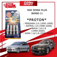 Proton Wira Waja 1.6 / 1.8 , Satria 1.8 , Proton Perdana 2.0 E55 (BKR6E-11) Ngk Spark Plug Set 100% 