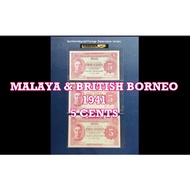Set~5Cents@MalayaBritishBorneo,1941👑