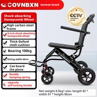 Ultra Light Portable Travel Wheelchair for Elderly - Lightweight Folding Wheel Chair for Home and Tr