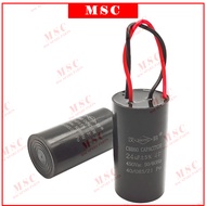 15UF 16UF 20UF 24UF CBB60 Black Capasitor Motor Kapasitor Washing Machine 450VAC