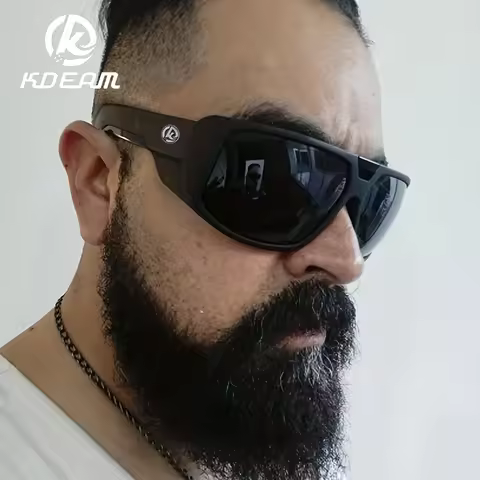 KDEAM New Large Frame Designer Polarized Men Sunglasses Luxury Brand Windproof Driving Glasses Fishi