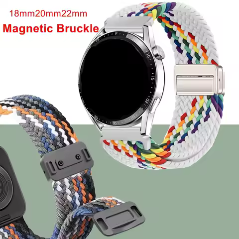 Magnetic Watch Band for Huawei GT3 Band Braided Loop Bracelets for Huawei Watch3 Pro GT4 GT3 GT2 GT2