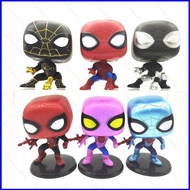 SQ2 6pcs FUNKO POP Marvel Spider-Man Action Figure Gwen Stacy Black Gold Spiderman Model Dolls Toys For Kids