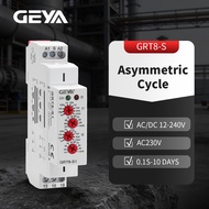 GEYA GRT8-S Asymmetric Cycle Timer Relay SPDT 220V 16A  AC/DC12V-240V Electronic Repeat Relay