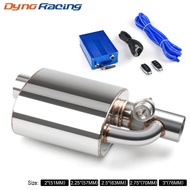 2INCH-3INCH Inlet Weld On Single Electric Exhaust Muffler With Wireless Remote Controller Switch Dum