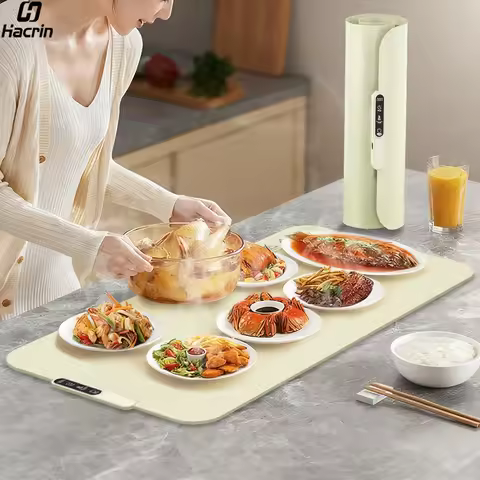 Food Warmer Electric Warming Plate Foldable Food Warmer Tray Fast Heating Electric Food Warming Mat