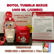 Botol Mixue 1400ml/ Tumblr Mixue Jumbo 1400ml Snow King Botol Viral