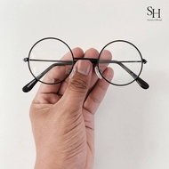 Frame Kacamata Besi Bulat Kecil Pria Wanita Unisex - Y-1008CL
