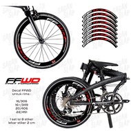 Decal Sticker FFWD 2 cm rim folding bike minion seli