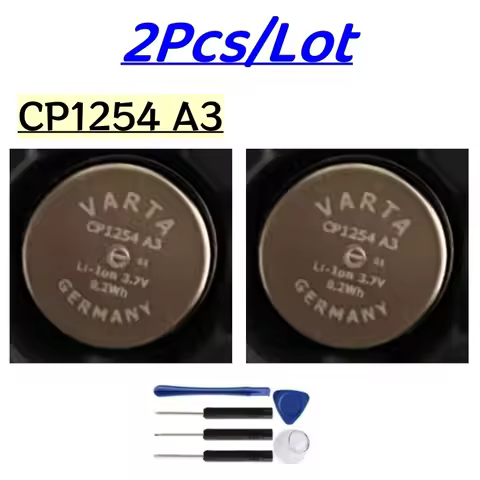 2pcs/lot 3.7V Li-ion Varta CP1254 A3 0.2Wh 55mAh Replace LIR1254 High Capacity Rechargeable Battery 