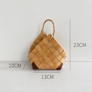 Handmade Waterproof Wicker Floral Arrangement Salon Flower Basket Art Material Fresh Flower Bouquet