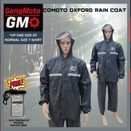 GENGMOTO Oxford Cloth Raincoat Motorcycle Rainsuit Rain Coat Jacket Suit Baju Hujan (Coat+Pants) FRE