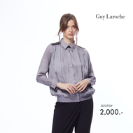 เสื้อผู้หญิง เสื้อเชิ้ตผู้หญิง Guy Laroche Business Blouse เสื้อเบลาส์แขนยาว คอปก จั้มช่วงเอว (GZ27G