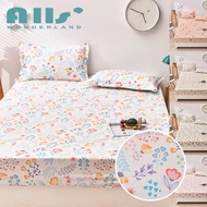 Allswonderland Cheap Bed Sheet Cute Animal Fitted BedSheet Floral Soft Mattress Protector Skin-friendly Pillowcase Single Bed Queen/double Sheet