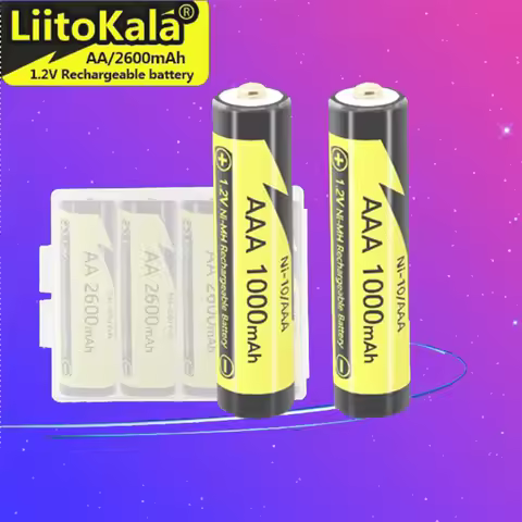 1-15PCS LiitoKala Ni-10/AAA 1.2V 2600mAh Ni-MH Rechargeable Battery For Camera Flashlight Toys Shave