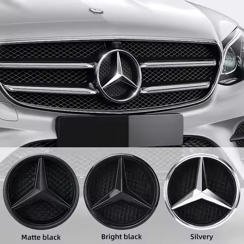 MMY Car Grill Emblem Star Badge Car Front Grill Logo Mercedes Benz W205 A B C W212 W20E GLA GLK CLA 