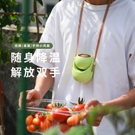 MVYW F7 Piano Lacquer Hanging Neck Fan Desktop Oscillating USB Small Fan Handheld Silicone Rope Turb