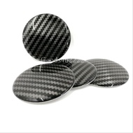 1 Set (4 Pieces) Epoxy 56.5MM Black Carbon Fiber Car Wheel Hub Cover Sticker Volkswagen Car Hub Cent