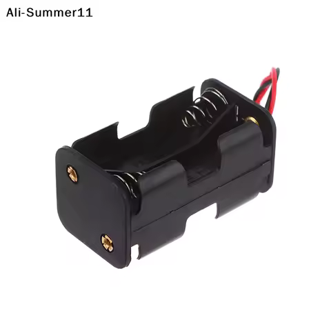 【1a1】High Quality AA Battery Holder 6V for 4 x AA Batteries Black Plastic Storage Box AA Battery Cas