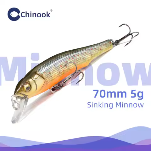 Chinook Sinking Suspending minnow Trout Bait Fishing Lure 70mm 5g Lures for fishing swimbait Trout p