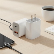 EAGET 20W Fast PD Charger, Dual USB-A & Type-C for iPhone/Android/iPad/Switch EAGET 20W Pengecas PD 