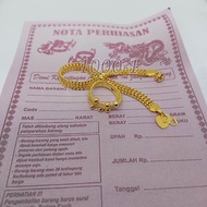 Terbaru gelang tikar free cincin emas muda kadar 88.9 ada surat gelang emas dewasa model terbaru gelang emas 3.Gram asli gelang berlapis emas 24 Karat