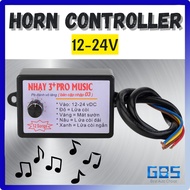 GBS CAR LED Horn Controller 3+ Pro Music 12 Sound Electric Horn Speaker Sound Control For Car Lorry 