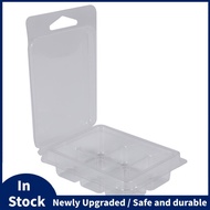 100 Packs Wax Melt Clamshells Molds Square, 6 Cavity Clear Plastic Cube Tray for Candle-Making & Soa