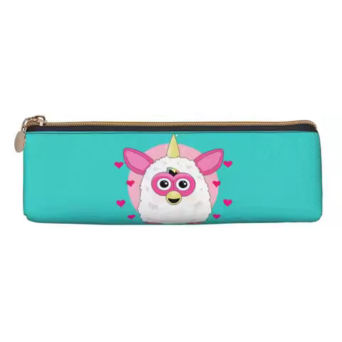 90s Furby Unicorn Pencil Cases Pen Holder Storage Stationery Supplies Pen Box Pencil Bag for Student