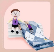 櫻桃小丸子 (全新)花輪同學公仔 + 抱毯被