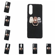 For Sony Xperia 5 II 1 V XZ4 III 10 L4 PRO-I XQ-BE42 L3 8 Lite Plus IV VI 3D Cute Bear Panda Finger 