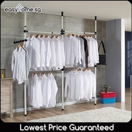 Easyhome.sg 3804 Korean Standing Pole Clothes Rack - Open Concept Closet Walk in Wardrobe