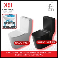 EACO T933 / T933 MB RIMLESS TORNADO FLUSHING TOILET BOWL + 1 YEAR WARRANTY