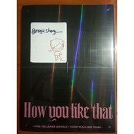 Blackpink How you like that album loose + poster + jisoo photocard ktown benifits